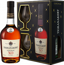 Коньяк Tigranakert XO (gift box with 2 glasses)