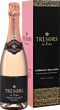 Игристое вино Tresors de Loire Cremant de Loire AOC Brut Rose Joseph Verdier (gift box)
